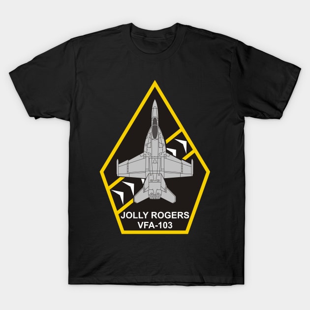 VFA-103 Jolly Rogers - F/A-18 T-Shirt by MBK